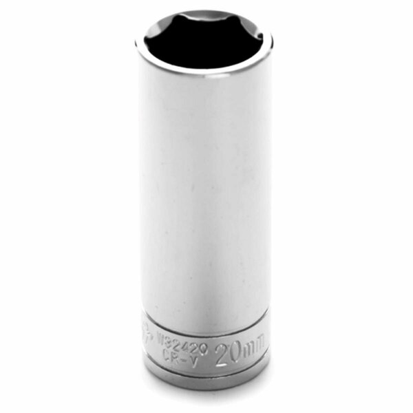 Vortex W32420 0.5 In. Drive 20 mm. 6 Point Deep Well Socket VO3556032